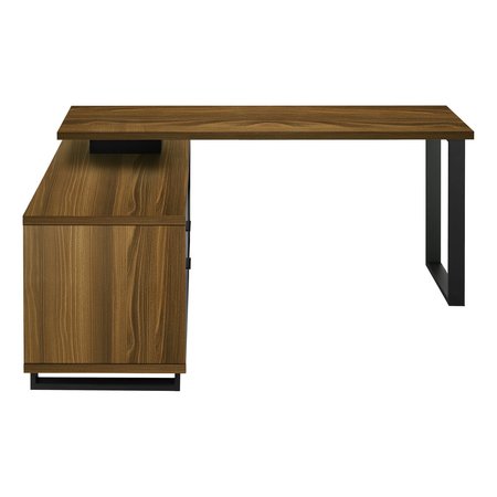 Monarch Specialties Computer Desk, Home Office, Corner, Storage Drawers, 72"L, L Shape, Work, Laptop, Metal, Walnut I 7711